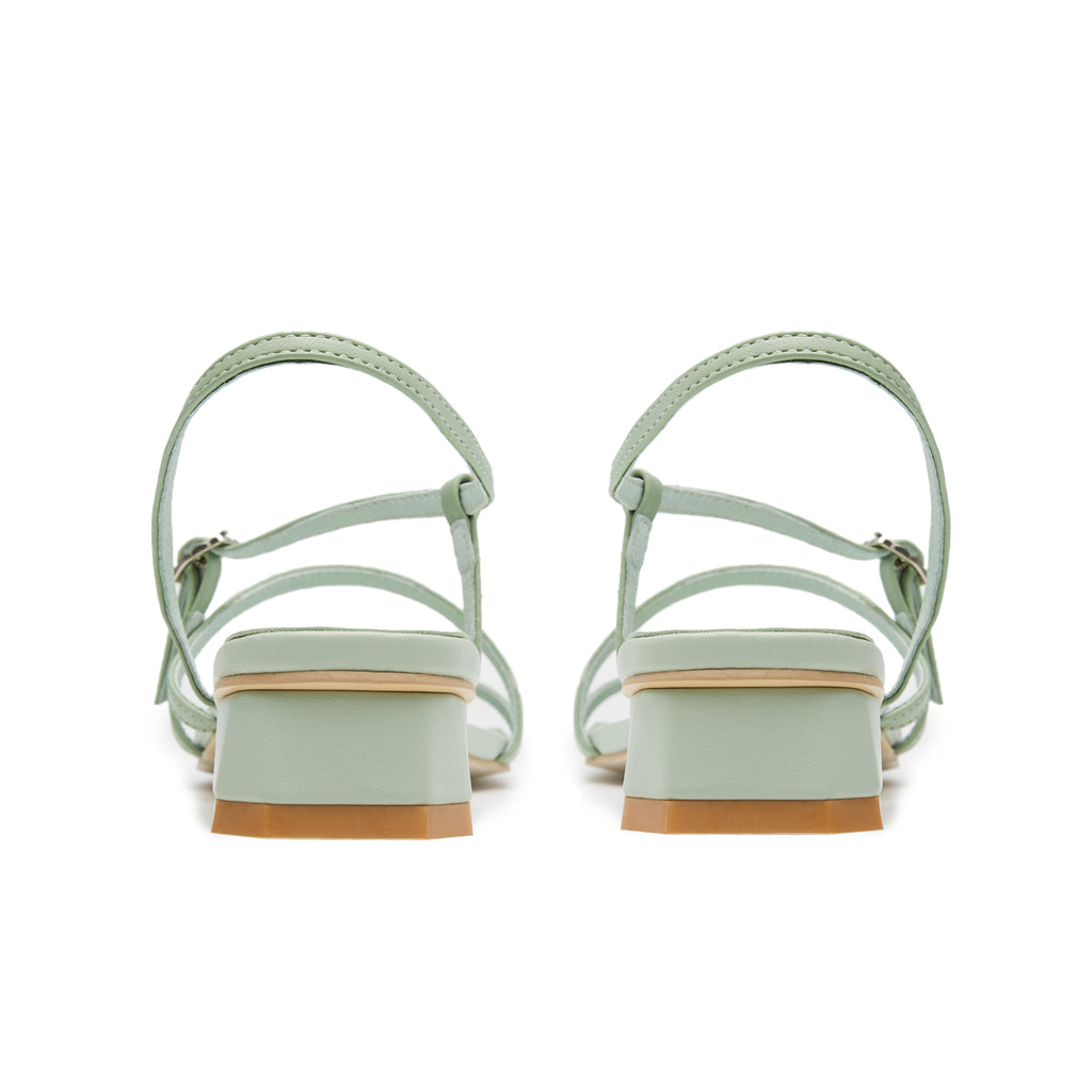 Ladies'  Sheep Skin Strap Flat Sandal 5770 Green - Designer Shoes | 香港 House of Avenues 女Ã?