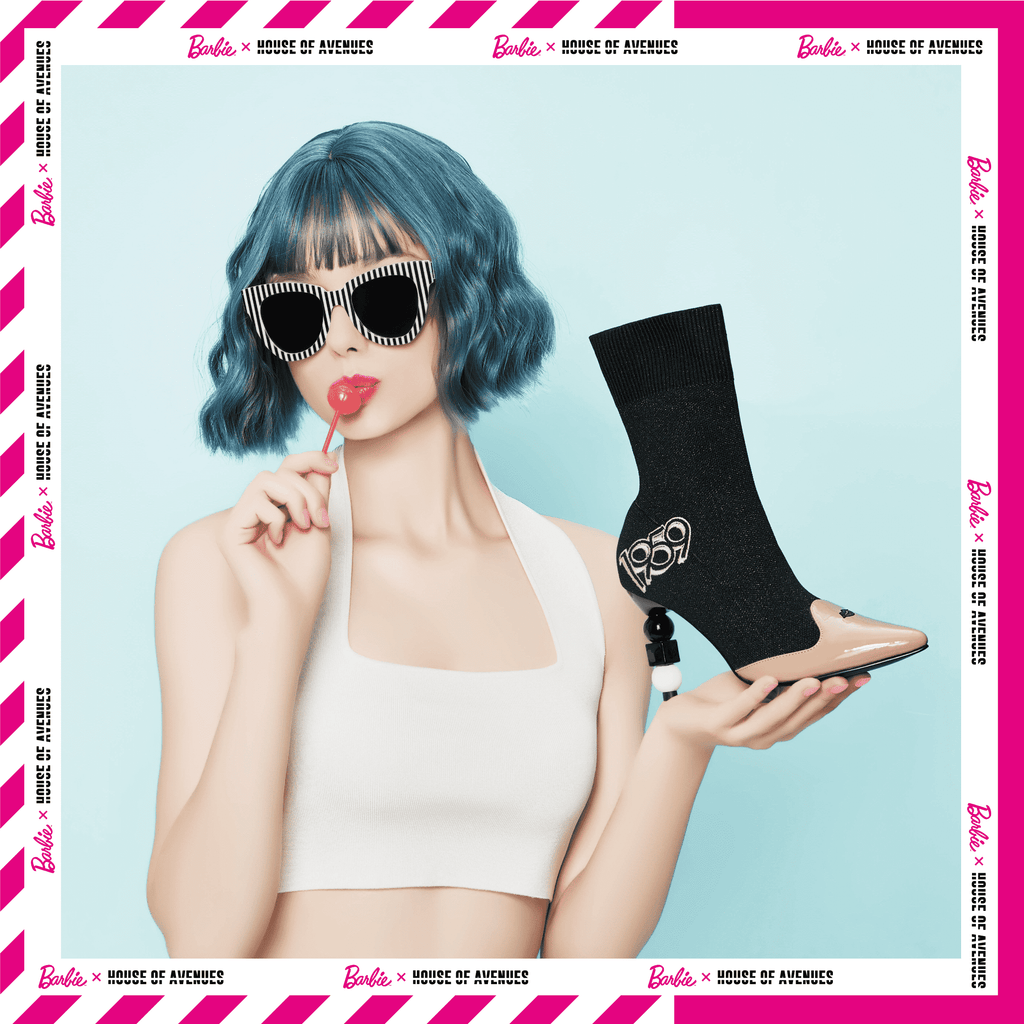 Barbie X House Of Avenues Ladies Flyknit Heel Boot 5336 Silver - House of Avenues - Designer Shoes | 香港 | 女Ã? House of Avenues