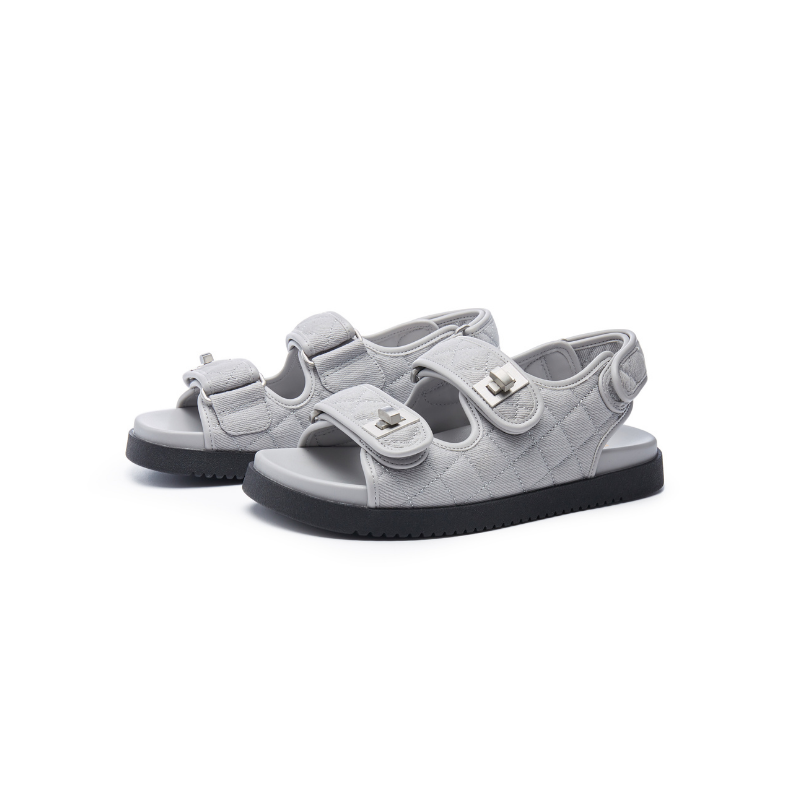 Quilted Chunky Sandal 5704 Grey - House of Avenues - Designer Shoes | 香港 | 女Ã? House of Avenues