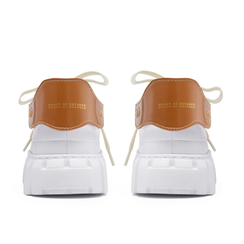 Ladies Lace Up Sneaker 5629 Beige - House of Avenues - Designer Shoes | 香港 | 女Ã? House of Avenues