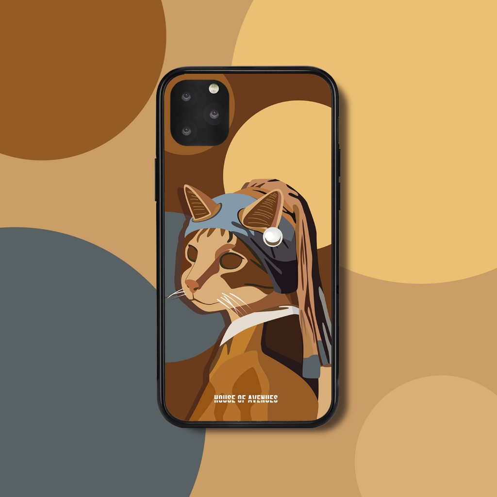 Original Design Phone Case - Cat with a Pearl Earring - Style D - House of Avenues - Designer Shoes | 香港 | 女Ã? House of Avenues