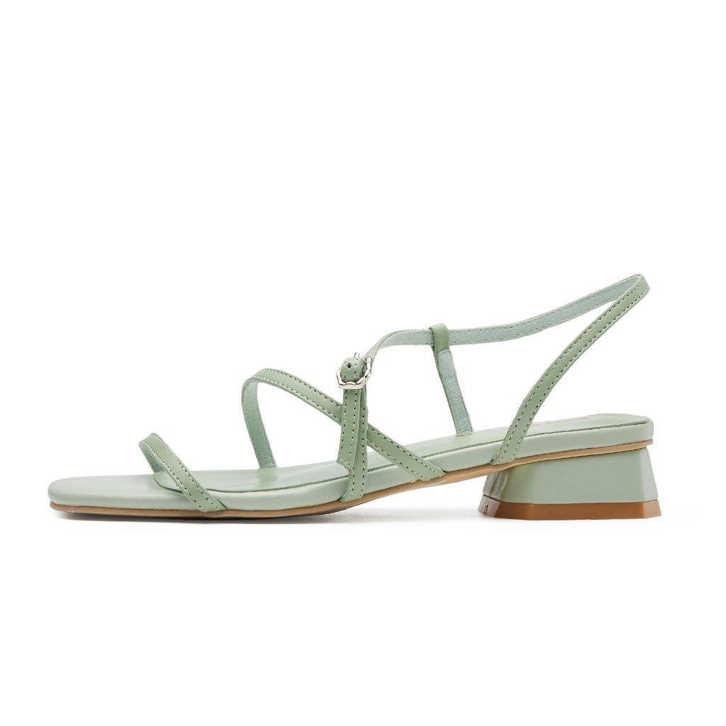 Ladies'  Sheep Skin Strap Flat Sandal 5770 Green - Designer Shoes | 香港 House of Avenues 女Ã?