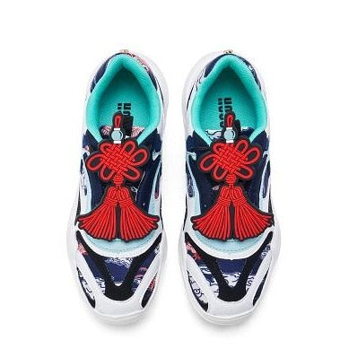 Ladies' Cloud Print Chunky Sneaker 5287 White - House of Avenues - Designer Shoes | 香港 | 女Ã? House of Avenues