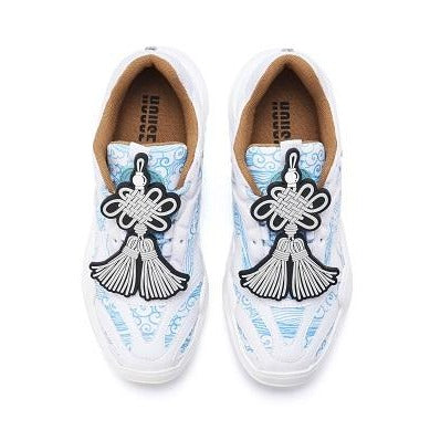 Ladies' Cloud Print Chunky Sneaker 5287 White - House of Avenues - Designer Shoes | 香港 | 女Ã? House of Avenues