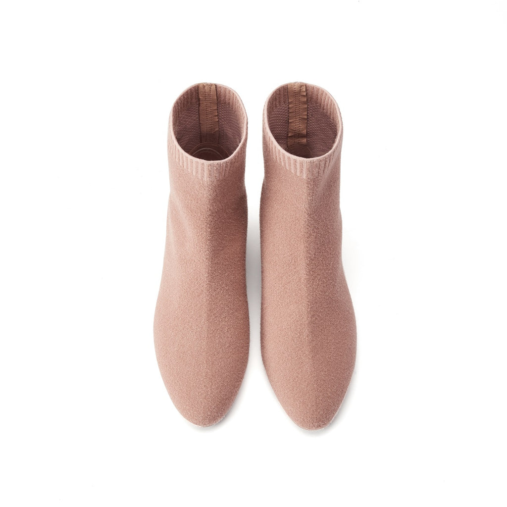 Malove Ladies' Wedge-Heel Wool Booties 5850 Pink - House of Avenues - Designer Shoes | 香港 | 女Ã? House of Avenues