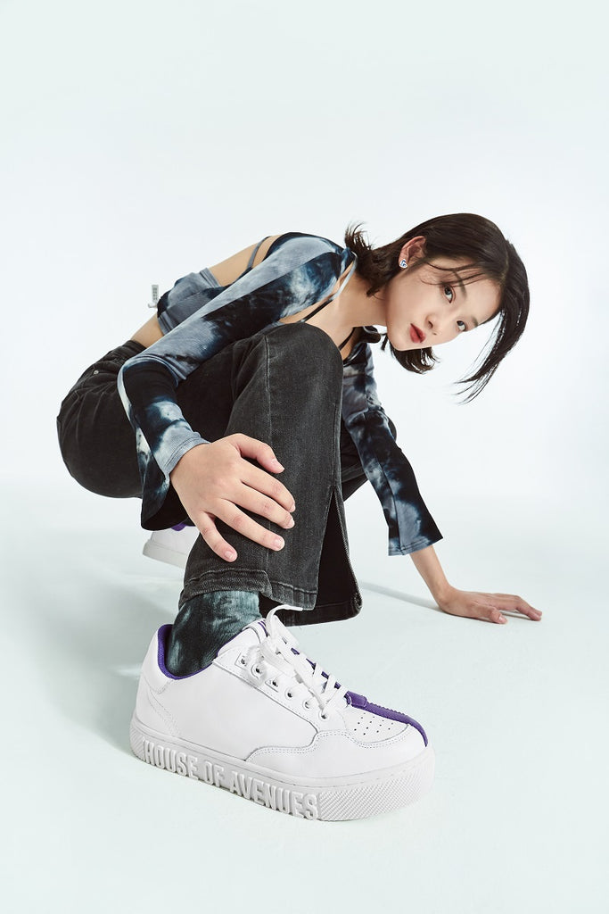 Block Me Now Ladies' Contrast Look Sneaker 5772 Purple - Designer Shoes | 香港 House of Avenues 女Ã?