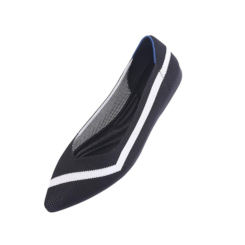 Malove Ladies' Basics Spripe Flats 5640 Black - House of Avenues - Designer Shoes | 香港 | 女Ã? House of Avenues