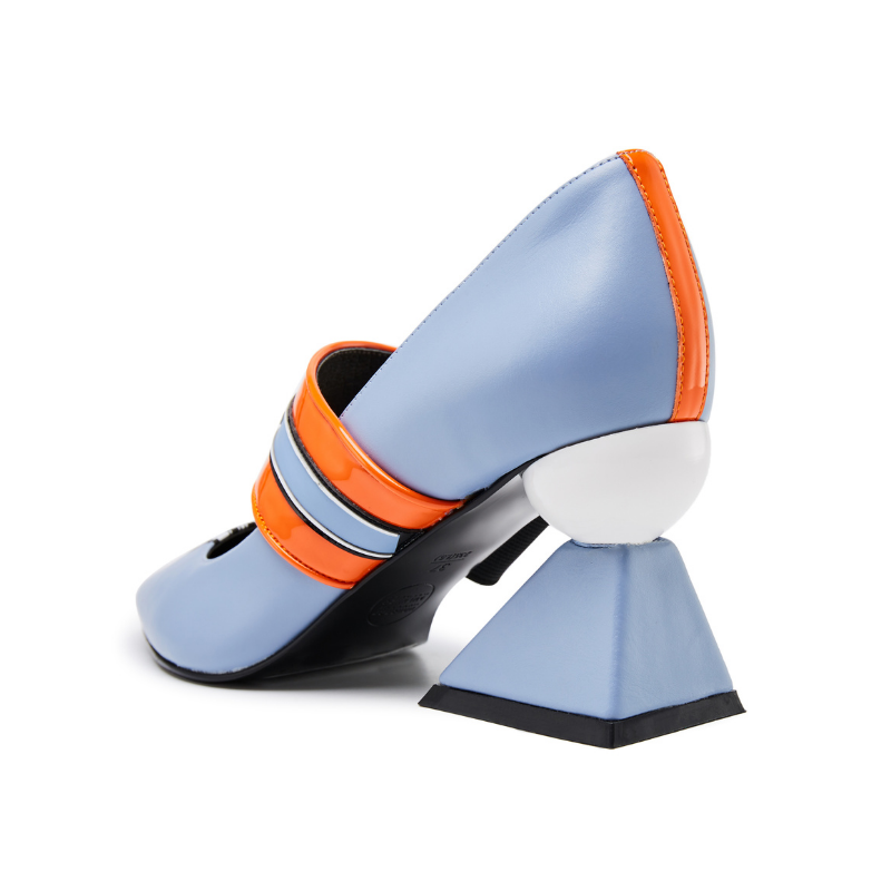 Color Block Mary Jane Pumps 5541 Light Blue - House of Avenues - Designer Shoes | 香港 | 女Ã? House of Avenues