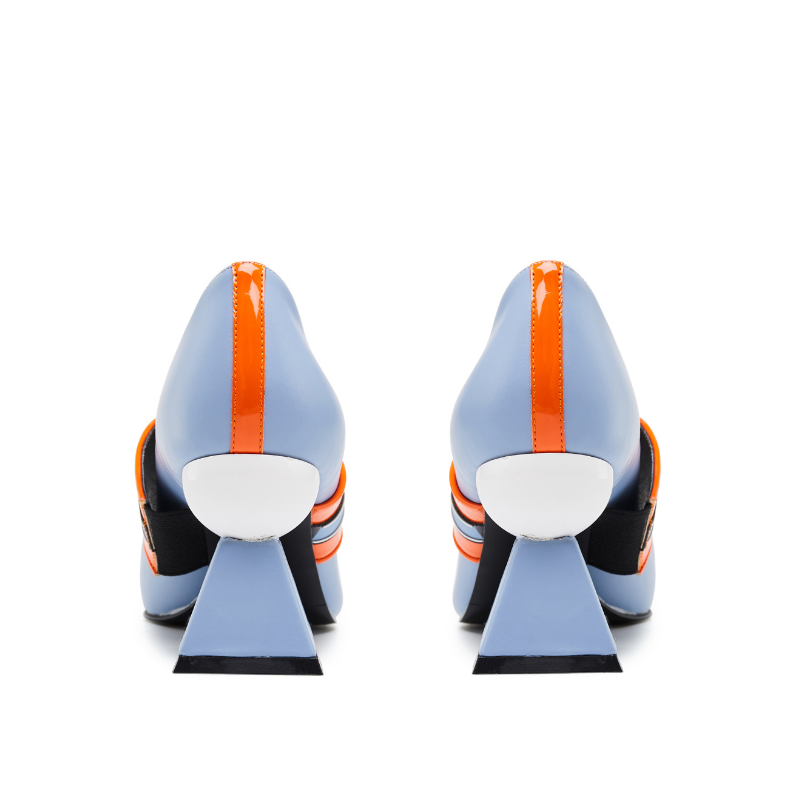 Color Block Mary Jane Pumps 5541 Light Blue - House of Avenues - Designer Shoes | 香港 | 女Ã? House of Avenues