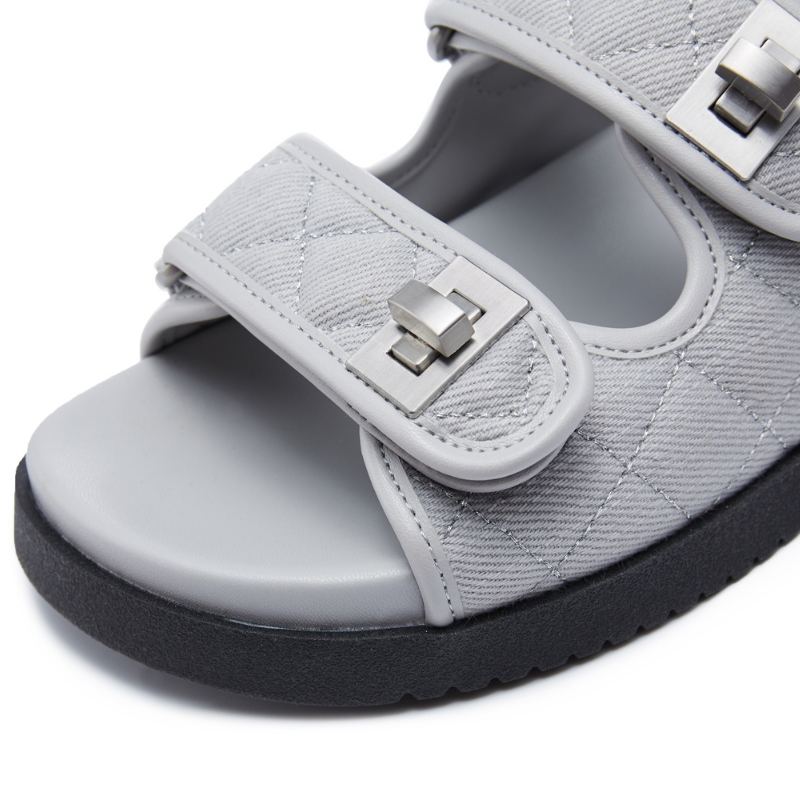 Quilted Chunky Sandal 5704 Grey - House of Avenues - Designer Shoes | 香港 | 女Ã? House of Avenues