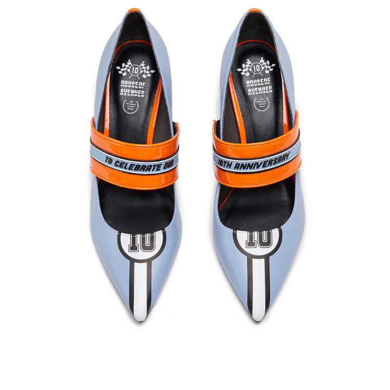 Color Block Mary Jane Pumps 5541 Light Blue - House of Avenues - Designer Shoes | 香港 | 女Ã? House of Avenues