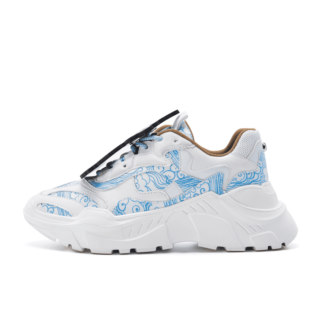 Ladies' Cloud Print Chunky Sneaker 5287 White - House of Avenues - Designer Shoes | 香港 | 女Ã? House of Avenues
