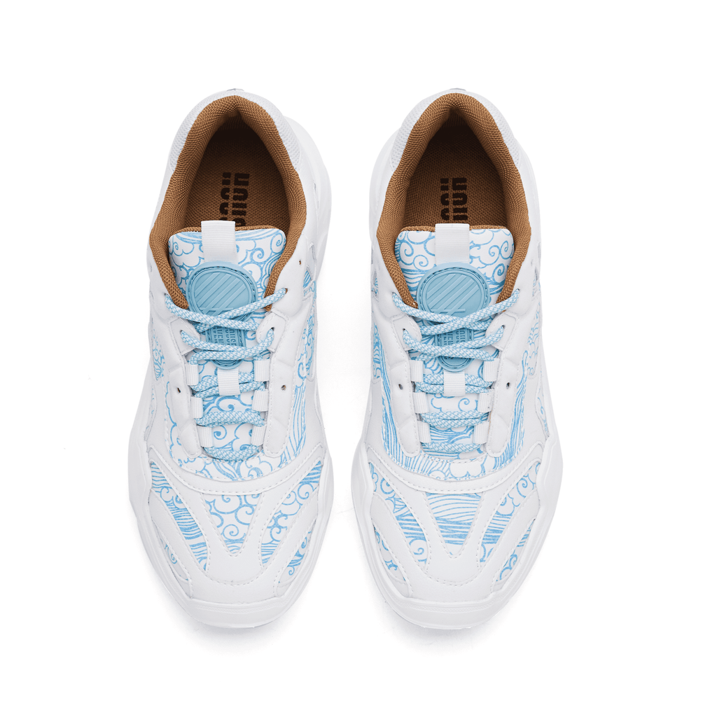 Ladies' Cloud Print Chunky Sneaker 5287 White - House of Avenues - Designer Shoes | 香港 | 女Ã? House of Avenues