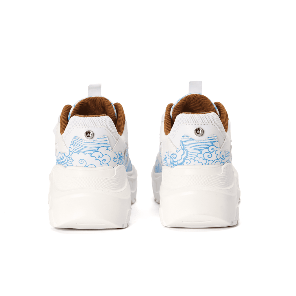 Ladies' Cloud Print Chunky Sneaker 5287 White - House of Avenues - Designer Shoes | 香港 | 女Ã? House of Avenues
