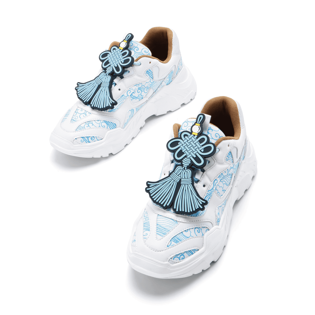 Ladies' Cloud Print Chunky Sneaker 5287 White - House of Avenues - Designer Shoes | 香港 | 女Ã? House of Avenues