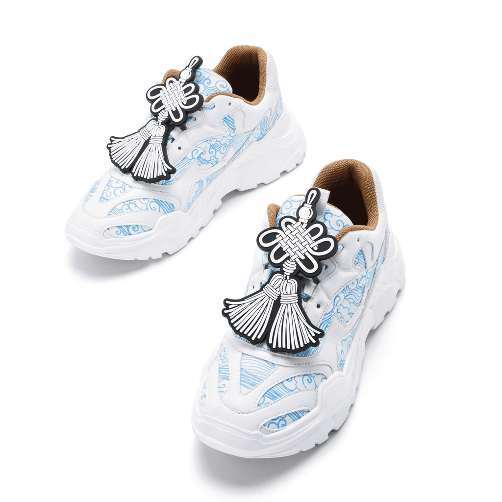 Ladies' Cloud Print Chunky Sneaker 5287 White - House of Avenues - Designer Shoes | 香港 | 女Ã? House of Avenues