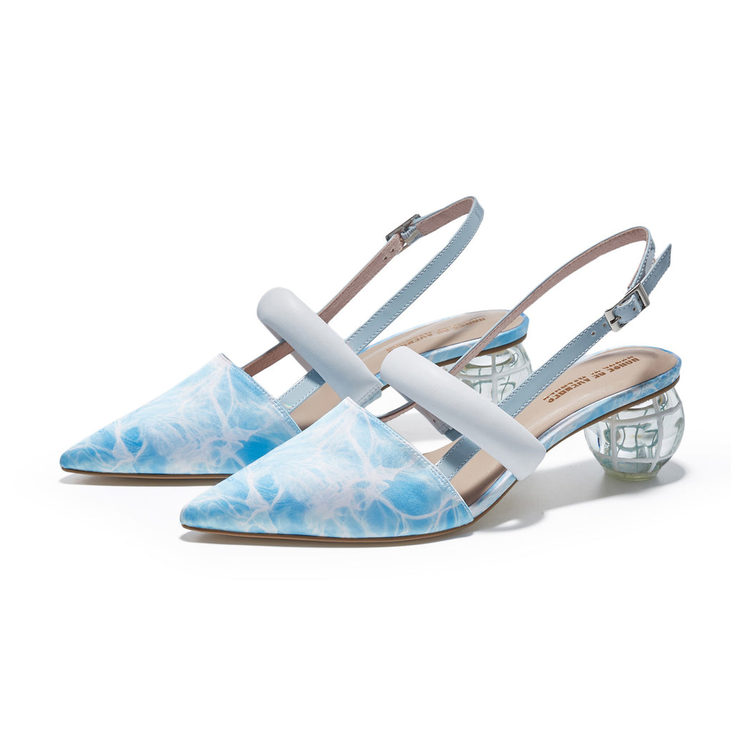 Point Toe Ball Shaped Heel Slingback 5615 Blue - House of Avenues - Designer Shoes | 香港 | 女Ã? House of Avenues