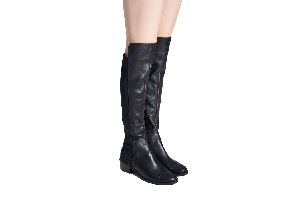 Suede Stretchable Overknee Low Heel Boot 3216 - House of Avenues - Designer Shoes | 香港 | 女Ã? House of Avenues