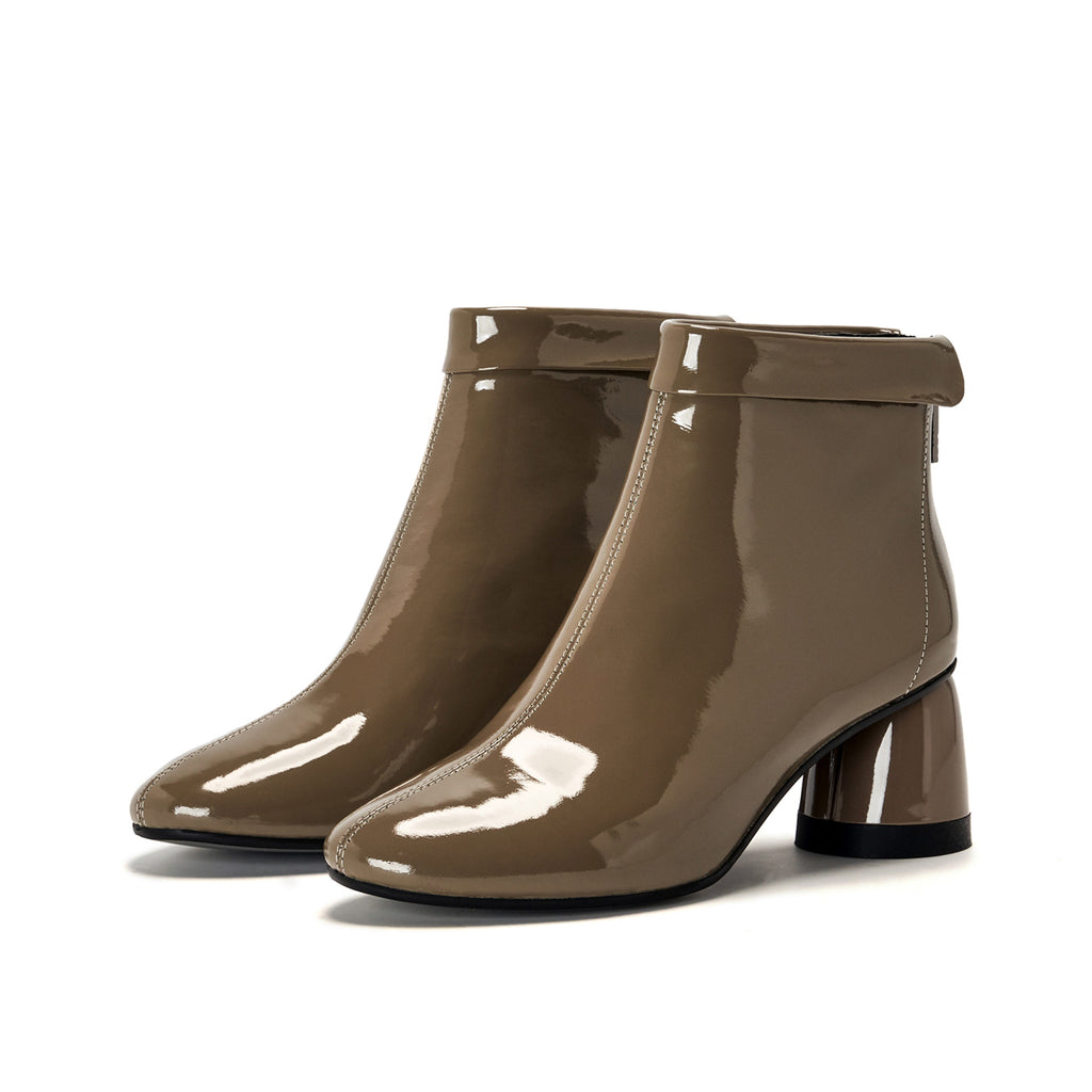 PATENT ROUND BOOTIE 5477 (Brown) - House of Avenues - Designer Shoes | 香港 | 女Ã? House of Avenues