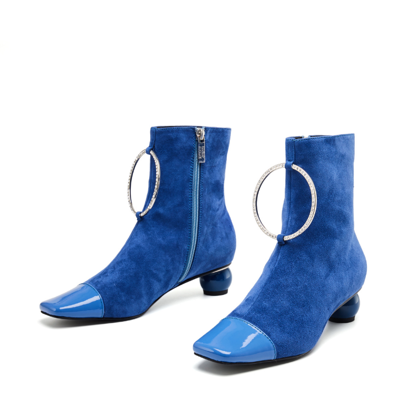 Blue suede boots best sale ladies