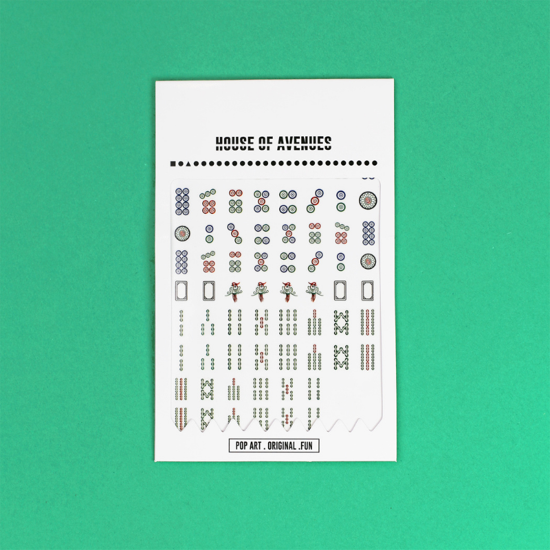 HOA Original Design Small Object Series | Mahjong Pattern Nail Sticker - House of Avenues - Designer Shoes | 香港 | 女Ã? House of Avenues