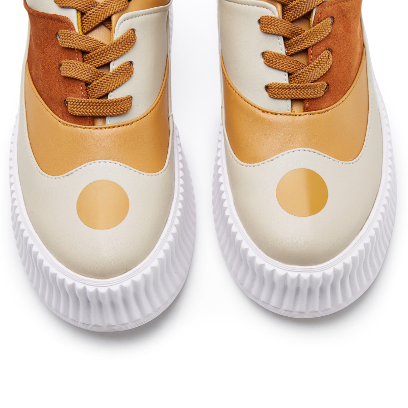 Ladies Color Block Platform Sneaker 5568 Yellow - House of Avenues - Designer Shoes | 香港 | 女Ã? House of Avenues