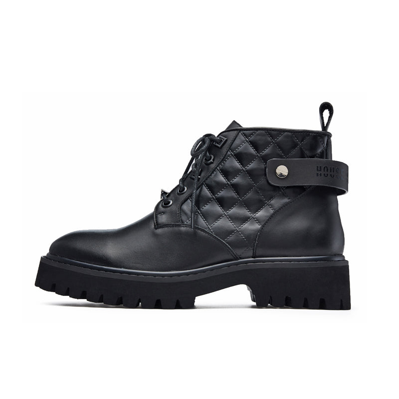 Silence Is Golden Ladies' Leather Lace Up Bootie 5734 Black - House of Avenues - Designer Shoes | 香港 | 女Ã? House of Avenues