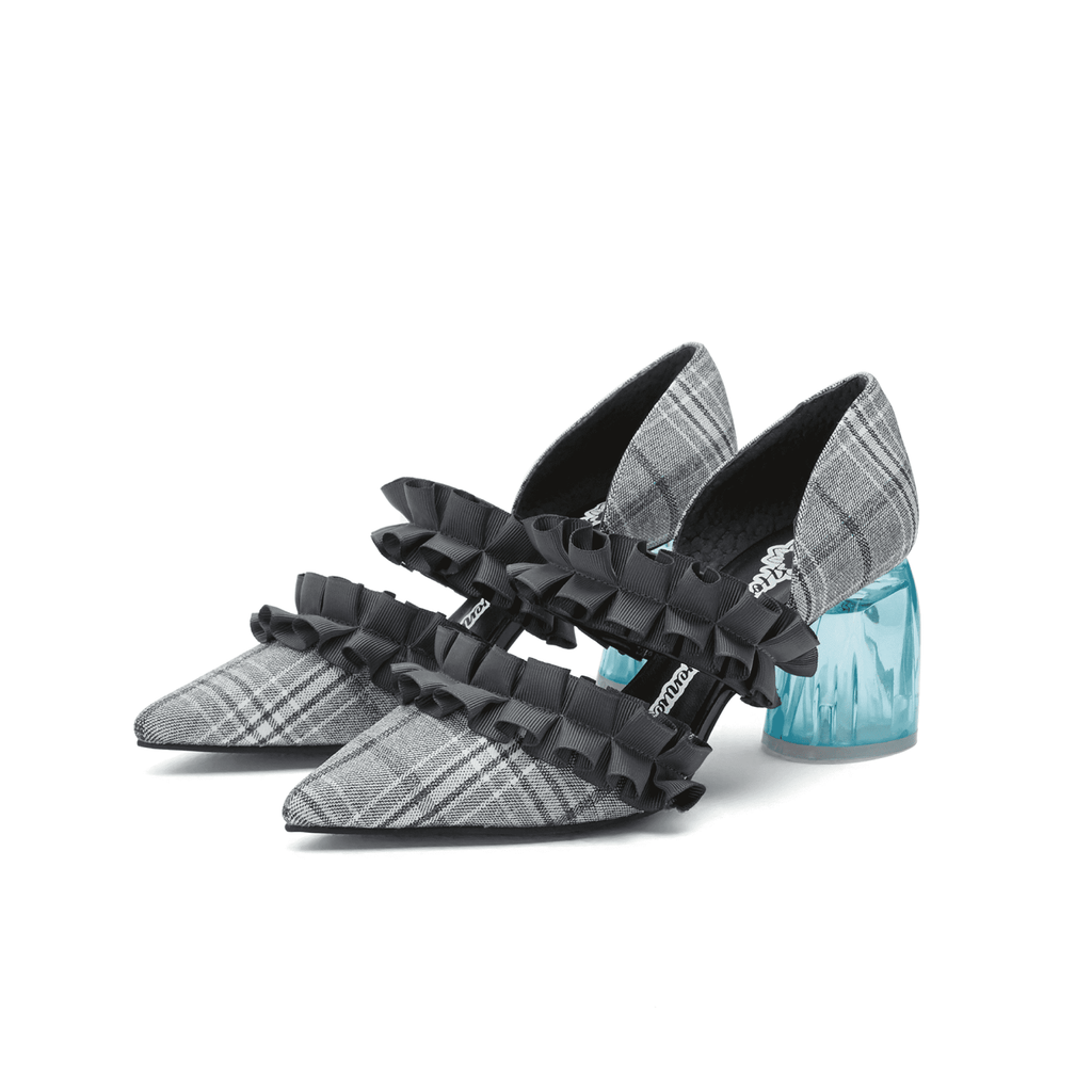 Ladies' Mary Jane Pumps Feat. Ruffle Bands 4162 Grey - House of Avenues - Designer Shoes | 香港 | 女Ã? House of Avenues