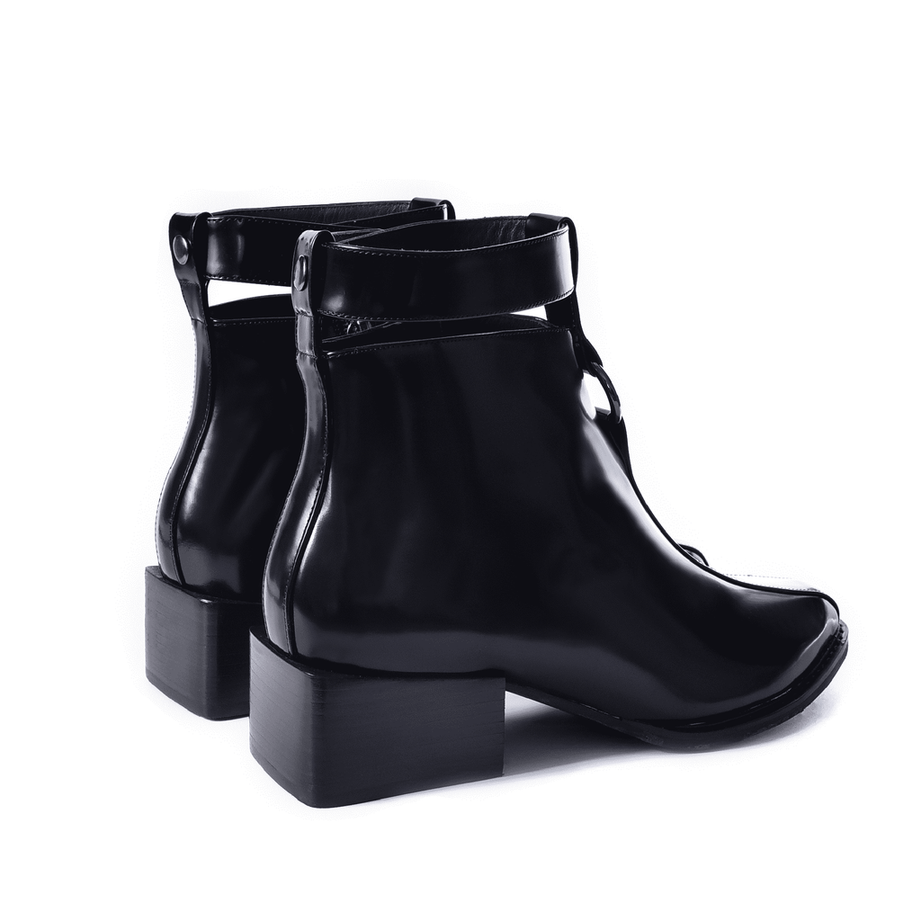 Hollow with Hoop Patent Ankle Bootie 4163 - House of Avenues - Designer Shoes | 香港 | 女Ã? House of Avenues