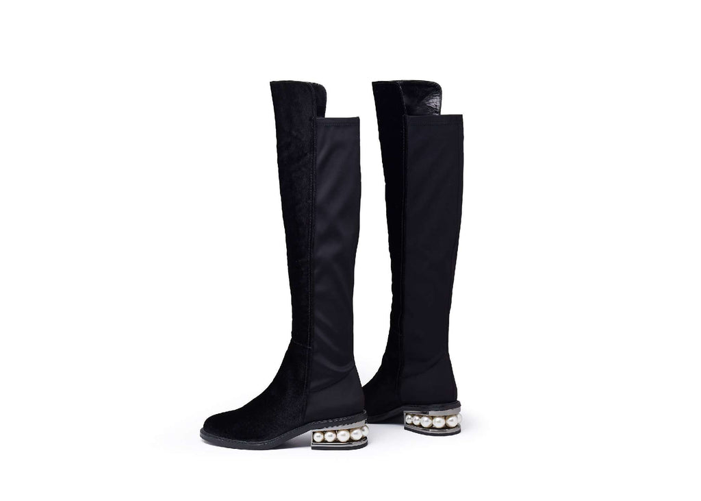 Ladies Stretchable Overknee Low Heel Boot s 4305 - House of Avenues - Designer Shoes | 香港 | 女Ã? House of Avenues