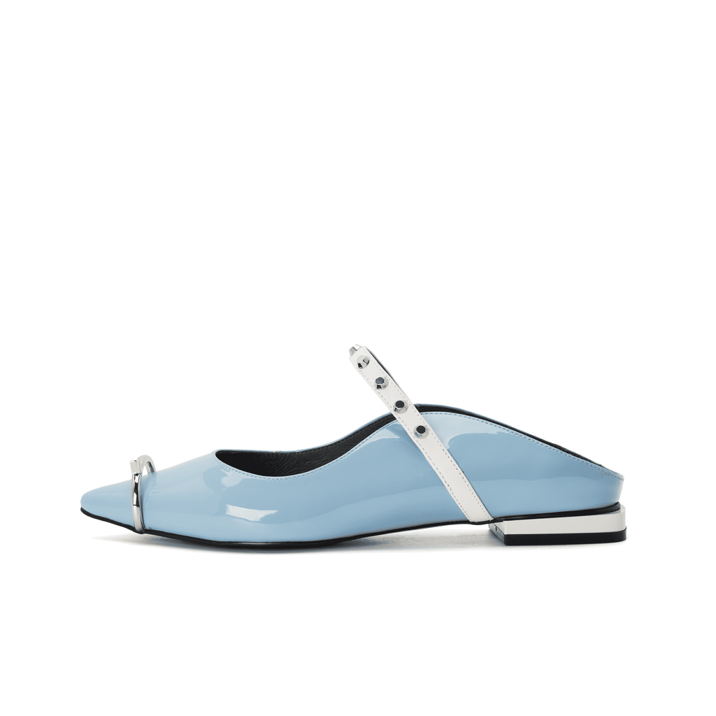 Ladies Ring Toe Flat Mule 4396 Light Blue - House of Avenues - Designer Shoes | 香港 | 女Ã? House of Avenues
