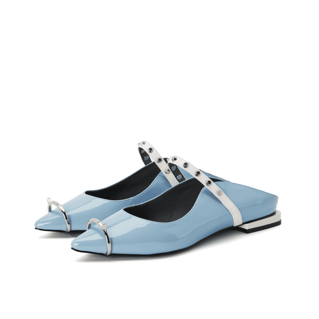 Ladies Ring Toe Flat Mule 4396 Light Blue - House of Avenues - Designer Shoes | 香港 | 女Ã? House of Avenues