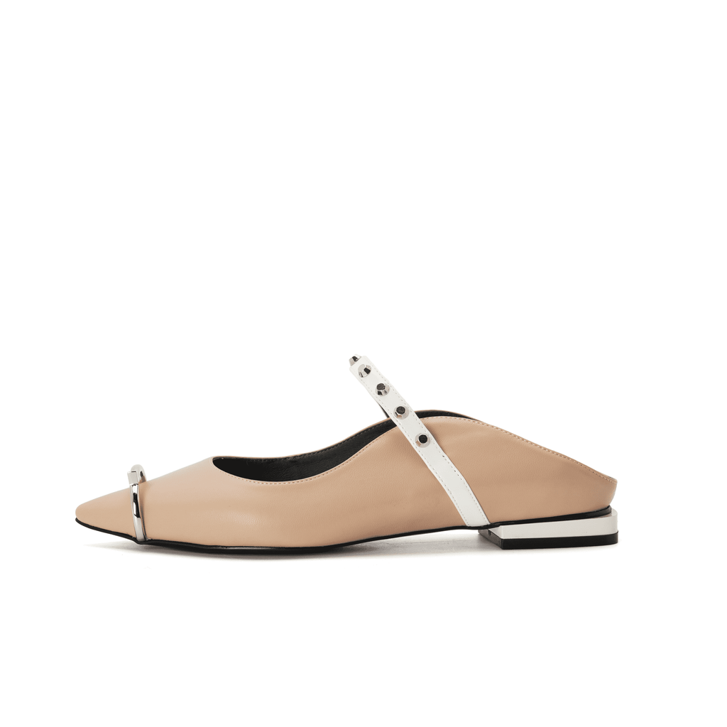 Ladies Ring Toe Flat Mule 4396 Nude - House of Avenues - Designer Shoes | 香港 | 女Ã? House of Avenues