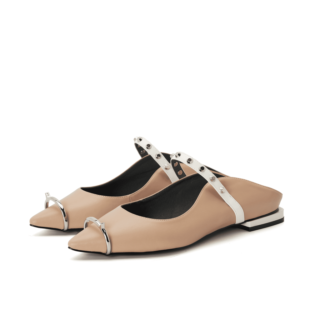 Ladies Ring Toe Flat Mule 4396 Nude - House of Avenues - Designer Shoes | 香港 | 女Ã? House of Avenues
