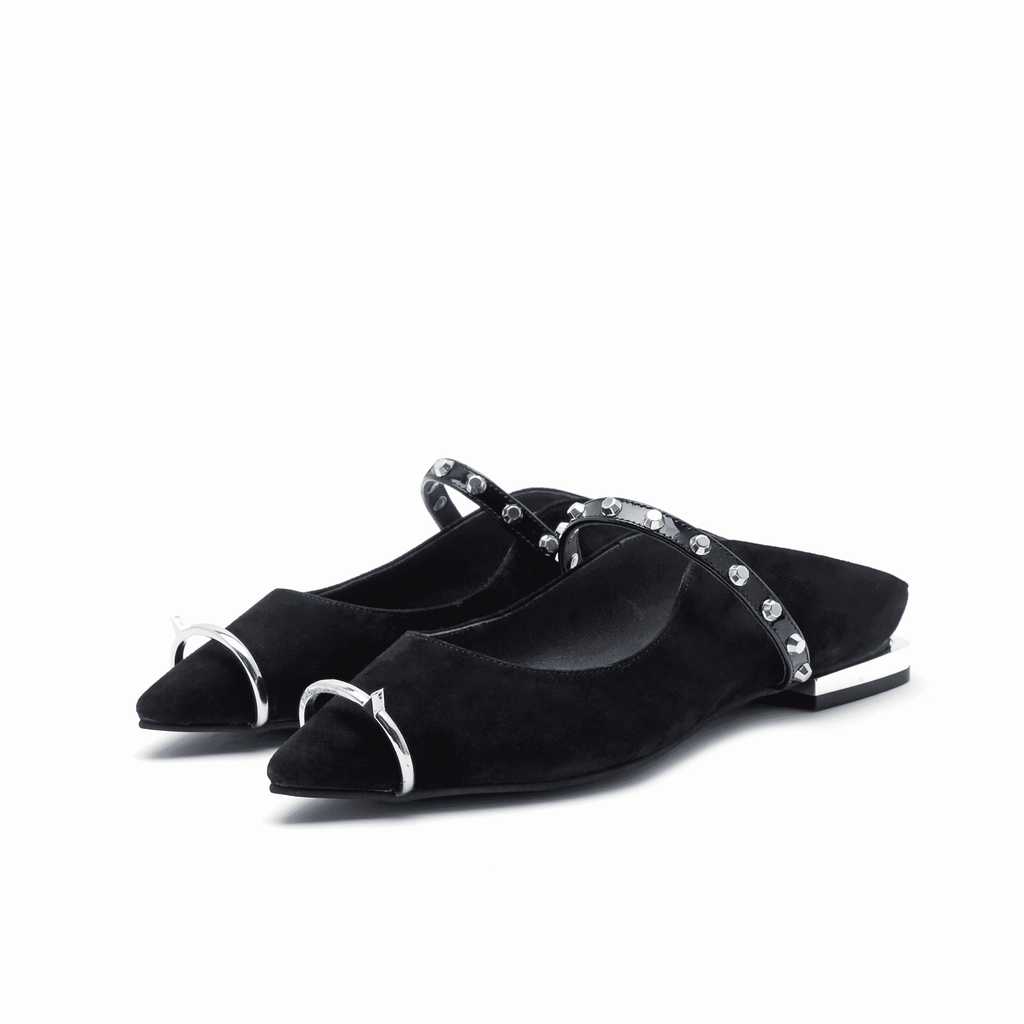 Ladies Ring Toe Black Flat Mule 4396 Black - House of Avenues - Designer Shoes | 香港 | 女Ã? House of Avenues