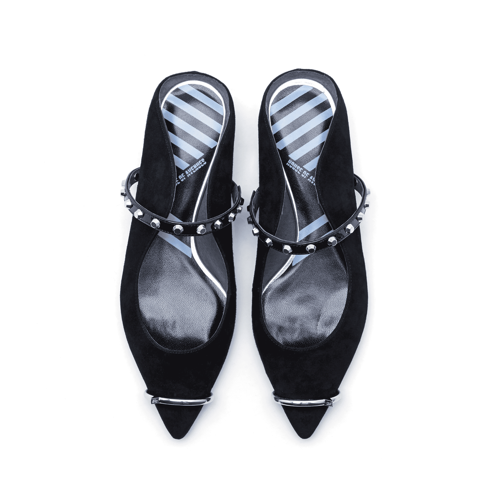 Ladies Ring Toe Black Flat Mule 4396 Black - House of Avenues - Designer Shoes | 香港 | 女Ã? House of Avenues