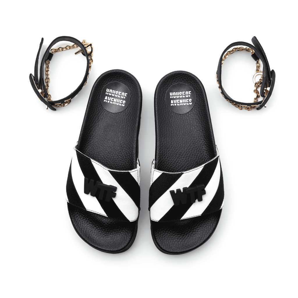 BE 100% YOU STRIPE SLIPPER 4403 - House of Avenues - Designer Shoes | 香港 | 女Ã? House of Avenues