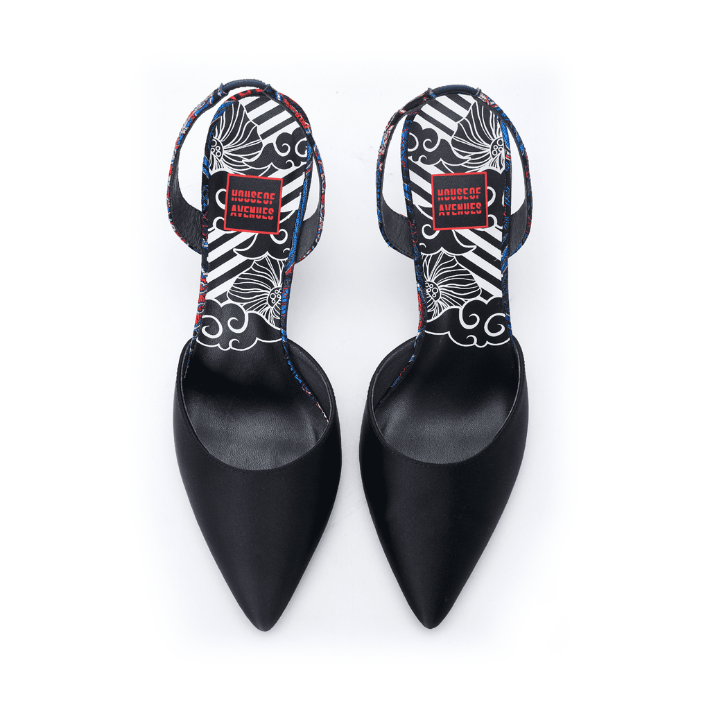 Ladies Detachable Collar Heel Pumps 5245 Black - House of Avenues - Designer Shoes | 香港 | 女Ã? House of Avenues
