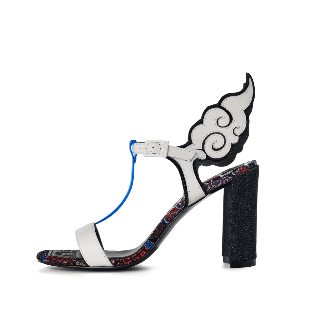 Ladies Ankle with Wings Heel Sandal 5247 White - House of Avenues - Designer Shoes | 香港 | 女Ã? House of Avenues