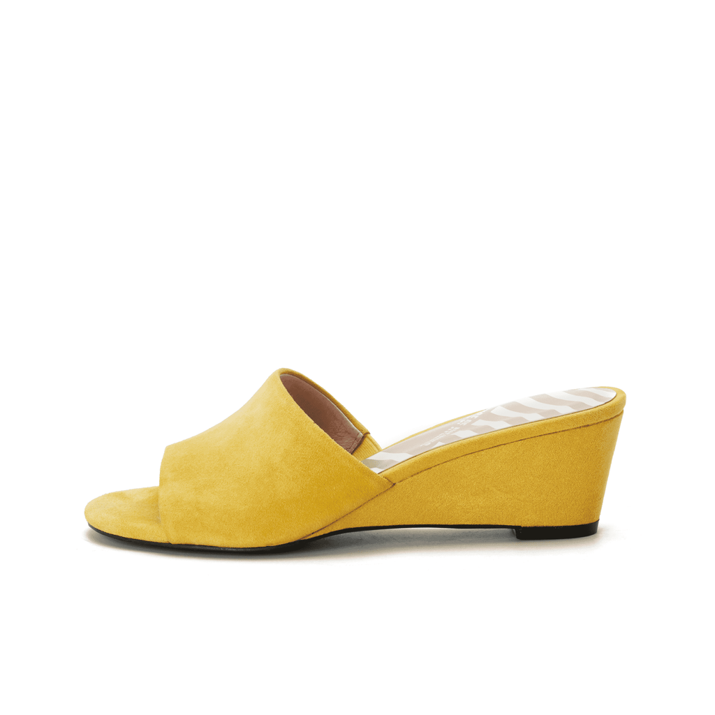 Ladies' Suede Slip-on Wedge Sandals 5315 Yellow - House of Avenues - Designer Shoes | 香港 | 女Ã? House of Avenues