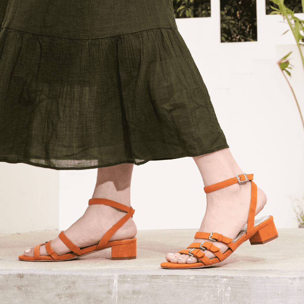 Ladies Strappy Low Heel Sandal 5319 Orange - House of Avenues - Designer Shoes | 香港 | 女Ã? House of Avenues