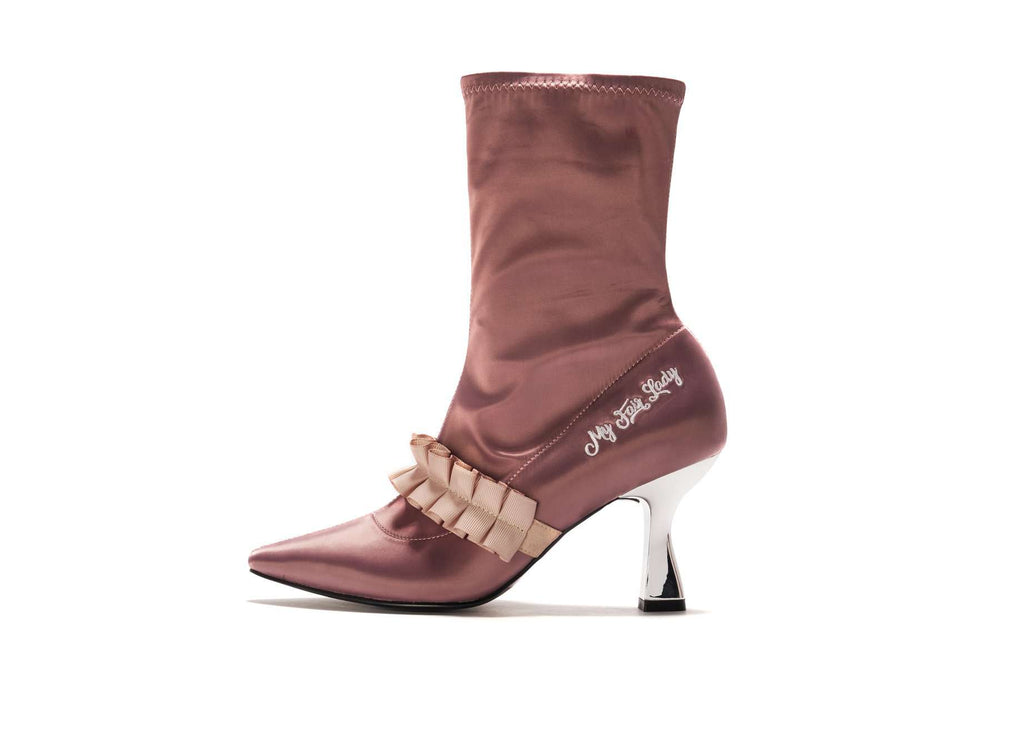 Ladies Romantic Satin Ruffle Boot 5348 Pink - House of Avenues - Designer Shoes | 香港 | 女Ã? House of Avenues