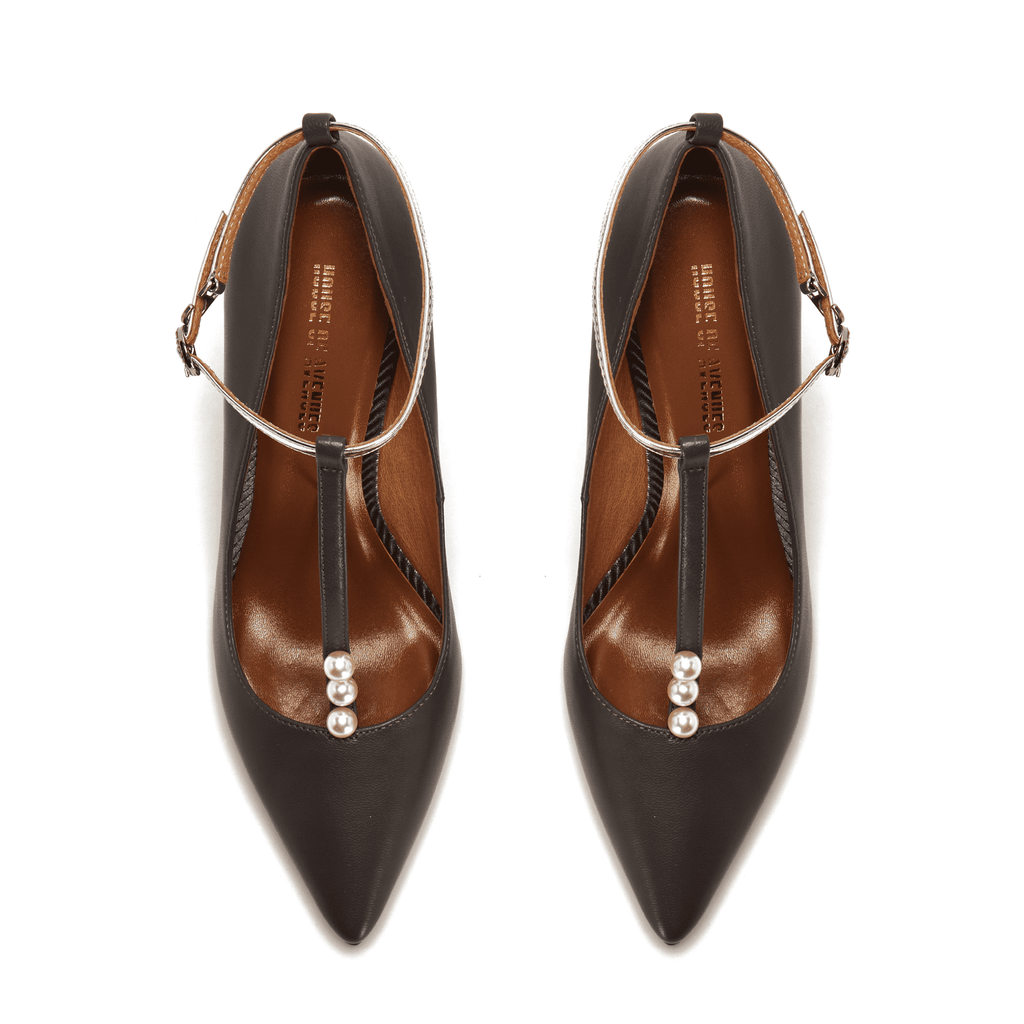 Ladies' T-Strap Heel Pump 5376 Grey - House of Avenues - Designer Shoes | 香港 | 女Ã? House of Avenues