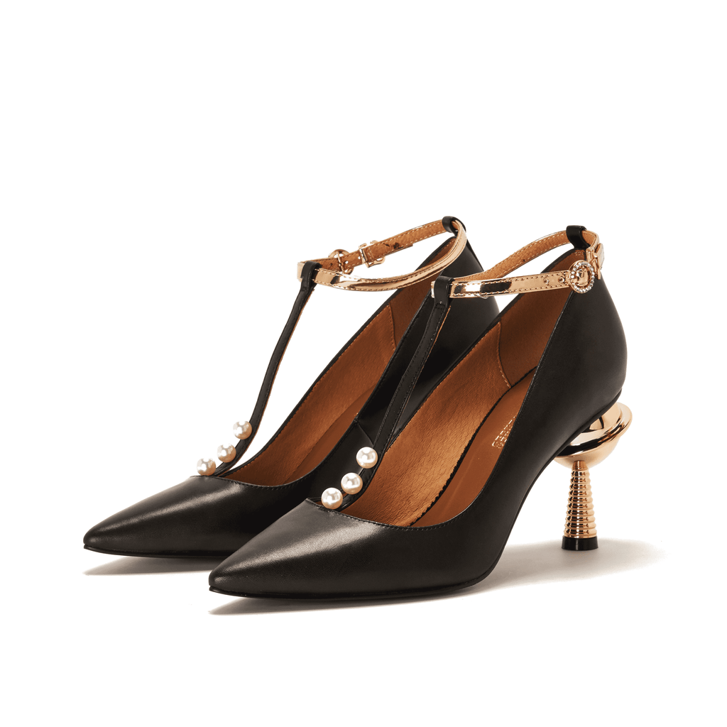 Ladies' T-Strap Heel Pump 5376 Grey - House of Avenues - Designer Shoes | 香港 | 女Ã? House of Avenues