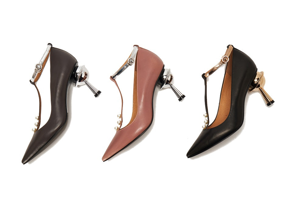 Ladies' T-Strap Heel Pump 5376 Grey - House of Avenues - Designer Shoes | 香港 | 女Ã? House of Avenues