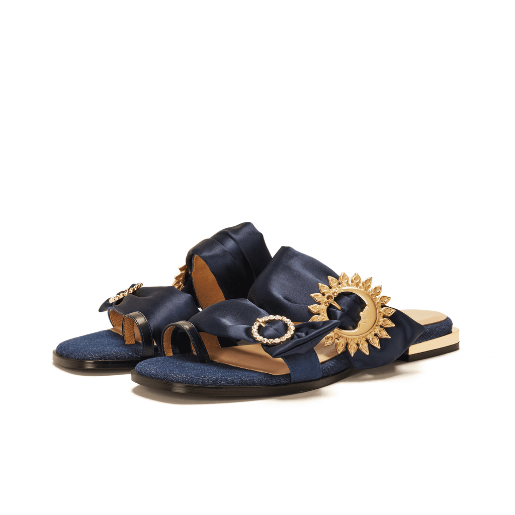 Live Within II Ladies' Retro Flat Sandal 5453 Navy - House of Avenues - Designer Shoes | 香港 | 女Ã? House of Avenues