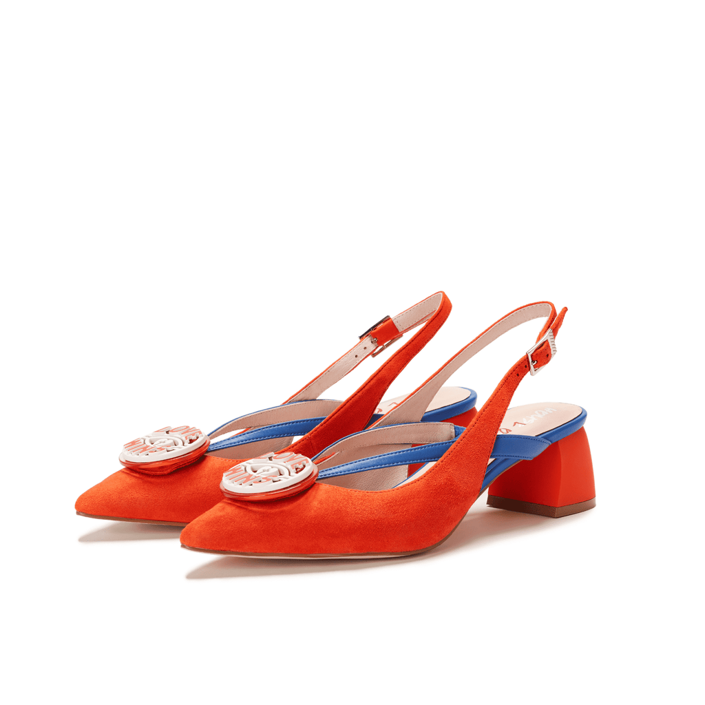 Ladies' V Strap Slingback Pumps 5506 ORG - House of Avenues - Designer Shoes | 香港 | 女Ã? House of Avenues