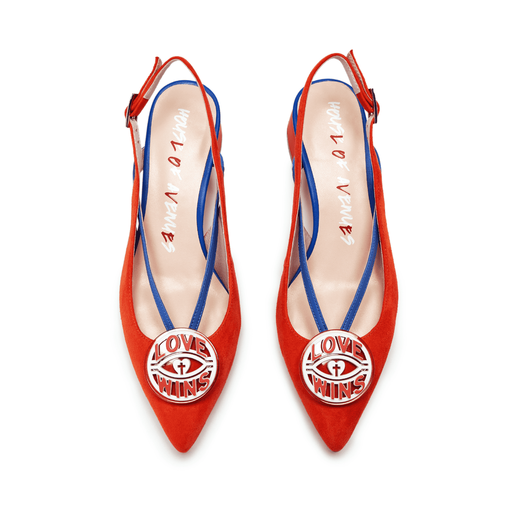Ladies' V Strap Slingback Pumps 5506 ORG - House of Avenues - Designer Shoes | 香港 | 女Ã? House of Avenues