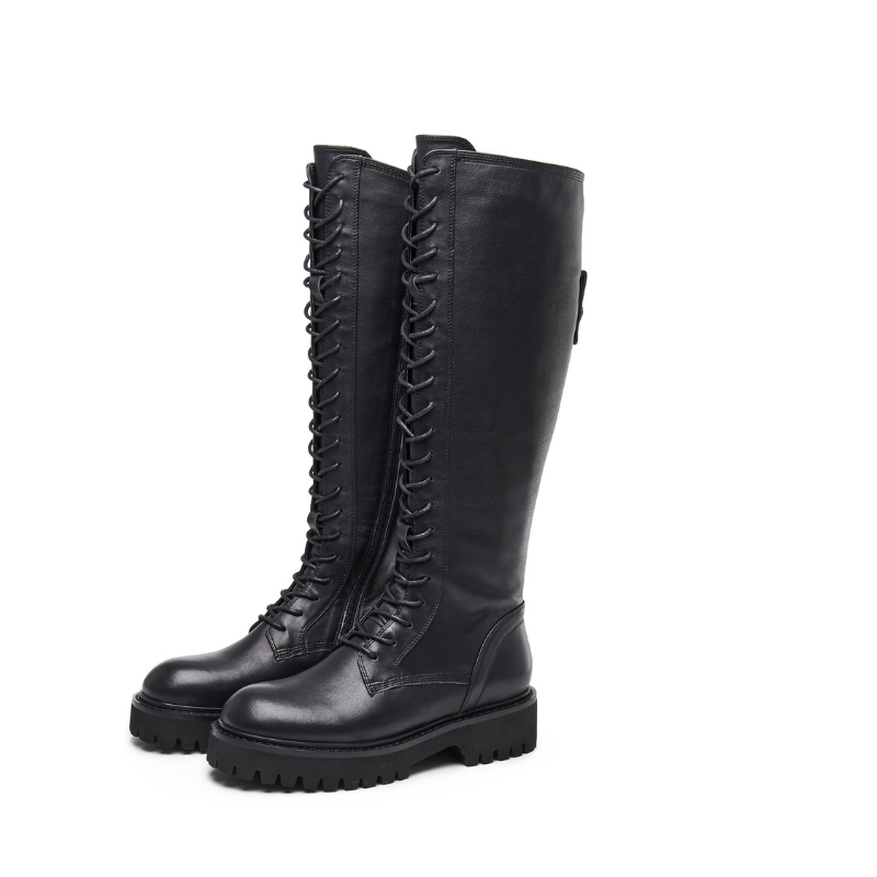 Ladies Leather Combat Boot 5564 Black - House of Avenues - Designer Shoes | 香港 | 女Ã? House of Avenues
