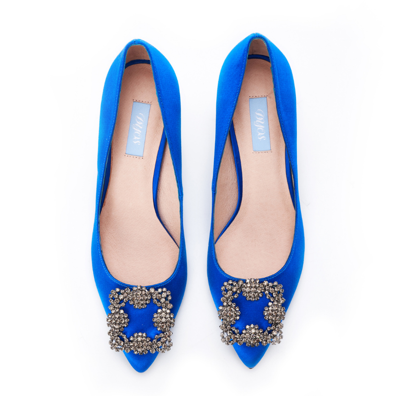 DB Ladies Ornament Heel Pumps DB010068 Blue - House of Avenues - Designer Shoes | 香港 | 女Ã? House of Avenues